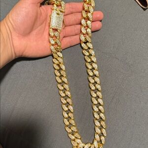Gold and Silver Cuban Link Chain. FANTASY